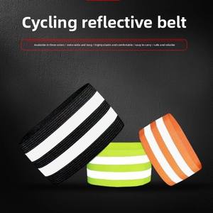 Bandes réfléchissantes pour jambes de vélo, chauffe-jambes de cyclisme, pantalons de VTT haute visibilité pour la nuit, bandes d'avertissement enroulables - Product Image 5