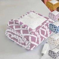 Chine double reine roi flanelle fourrure grosse chaude designer matelassé polaire Sherpa électrique jeter chauffage lit chauffant matelas couverture