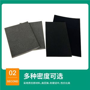 High Density Black PU Sponge Filler Packaging Lining Shock Resistance Flame Retardant Custom Made Protective Cushioning <b>Material</b> - Product Image 5