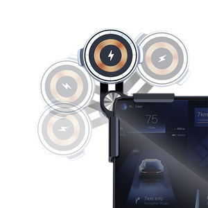 Soporte Magnético para Teléfono de Coche con <span class=keywords><strong>Cargador</strong></span> Inalámbrico de 15W, Imán N52 Potente, Rotación de 360°, para Tesla BYD - Product Image 1