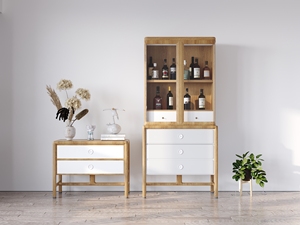 Buffet moderne en bois massif de luxe personnalisé pour les salons/salles à manger - Product Image 5