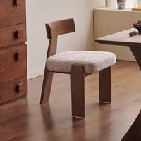 Chaise de salle à manger sans accoudoirs en bois massif, style nordique français, inspirée du milieu du siècle, en frêne blanc ; Meubles pour salon et restaurant
