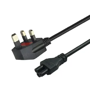 SIPU High Quality Copper Conductor Cable Low Voltage 3 Pin Waterproof UK Power Plug OEM Power Pin for Computer at Good Price