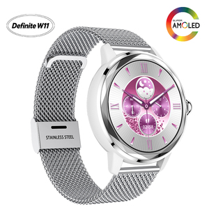 Reloj Inteligente Definite W11-208 para Mujer, Pantalla TFT de 1.19 Pulgadas, Resistente al Agua IP67, Diseño Metálico, Monitor de Actividad Física, Monitorización de Salud, Plateado - Product Image 2