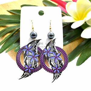 ต่างหูสไตล์โบฮีเมียนลายเรขาคณิตเต่าทะเลฮาวายประดับดอกไม้ เครื่องประดับสไตล์ซามัวสำหรับผู้หญิงและเด็กผู้หญิง - Product Image 3