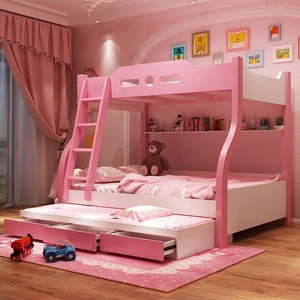 Lit superposé triple avec escalier, <span class=keywords><strong>lits</strong></span> <span class=keywords><strong>superposés</strong></span> jumeaux pour <span class=keywords><strong>3</strong></span> personnes, lit superposé en bois avec escalier intégré et petit tiroir pour enfants et adolescents - Product Image 6