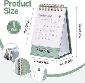 2026 Bàn Nhỏ Lịch dày giấy twin-dây ràng buộc lật Lịch in Lịch Bàn cho văn phòng nhà hiển thị - Product Image 5