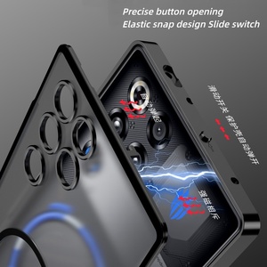 Funda Protectora Magnética Elástica con Marco Metálico para ZTE nubia RedMagic 11 11S Pro + Air Clear, <span class=keywords><strong>Protector</strong></span> de Lente de PC Esmerilado, Cubierta Trasera - Product Image 4