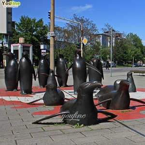 Антарктический птичий зоопарк экспонаты статуя бронзовой скульптуры пингвина - Product Image 1