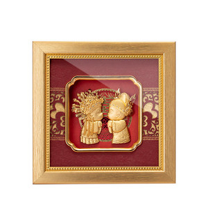 ภาพวาดฟอยล์สีทอง24K สำหรับตกแต่งห้องของขวัญธุรกิจไฮเอนด์งานตามสั่งจากโรงงาน - Product Image 1