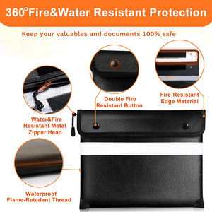 Bolsa Ignífuga para Documentos 5200 ° Bolsa de Dinero Ignífuga con Aislamiento Térmico, con Cierre y Tira Reflectante, Bolsa de Seguridad para Efectivo - Product Image 3