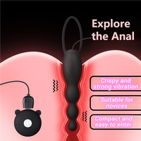 Vibromasseur en silicone souple avec perles anales, télécommande électrique, godemichet anal, sex-toys gay pour femmes et hommes