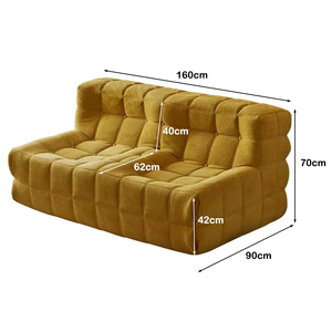 Productos de Tendencia 2026 para Dropshipping, Sofá Modular Seccional Cuadrado Comprimido y Envasado al Vacío, Ideal para Pequeñas Villas Online - Product Image 5