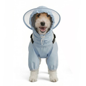 Impermeable para Perros de Cuatro Patas con Arnés, Chaqueta Impermeable para Mascotas, Reflectante, Cortavientos, Protección Completa para Perros - Product Image 4