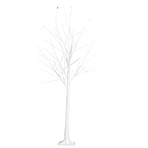 Décoration lumineuse LED en forme de sapin de Noël, éclairage de fêtes intérieur/extérieur, branches blanches de 6 pieds, lumière chaude - Product Image 5