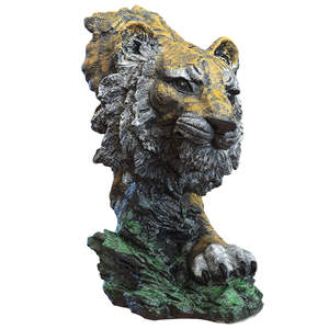 Statuetta Decorativa di Tigre in Resina Modello 3D per Decorazione Casa - Product Image 6