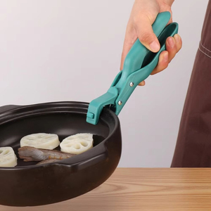 Pinza Antideslizante para Platos Calientes, Pinza para Recoger Platos y Tazones con Mango de Silicona, Utensilios de Cocina Antideslizantes - Product Image 1