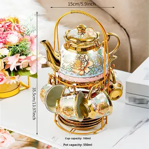 Petit ensemble moderne et luxueux de 6 pièces en céramique et porcelaine pour la maison Tasse à eau pour le thé et le café de l'après-midi de style <span class=keywords><strong>palais</strong></span> européen - Product Image 6