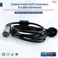 Câble de raccordement industriel OEM Y50DX pour l'automatisation, étanche IP67, avec connecteur circulaire MIL, sur mesure