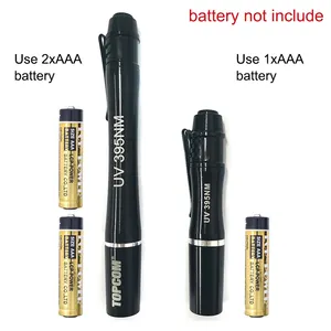 Mini Pocket UV Pen Flashlight 0.5W 365nm LED Ultraviolet Torch Light 395nm UV Penlight 380nm Blacklight For Money Detect