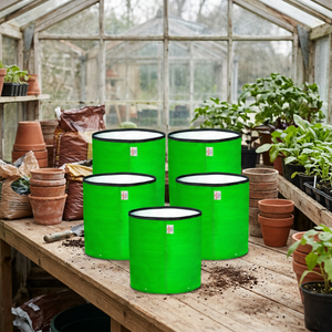 Sac de culture rond robuste en HDPE Casa De Amor 12x12 pouces avec bordure supérieure noire |   Jardinière réutilisable pour la maison et le jardin - Product Image 2