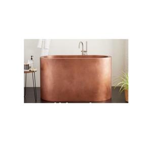 อ่างอาบน้ำทองแดงแข็งสไตล์โบราณสำหรับใช้ในห้องน้ำ - Product Image 1