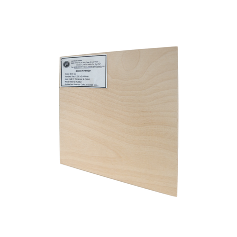 Birch Plywood Hot Selling for Construction Long-Lasting Plywood CC Grade 0.26 & 0.45 Mm Faced Thickness From Vietnam Manufacture