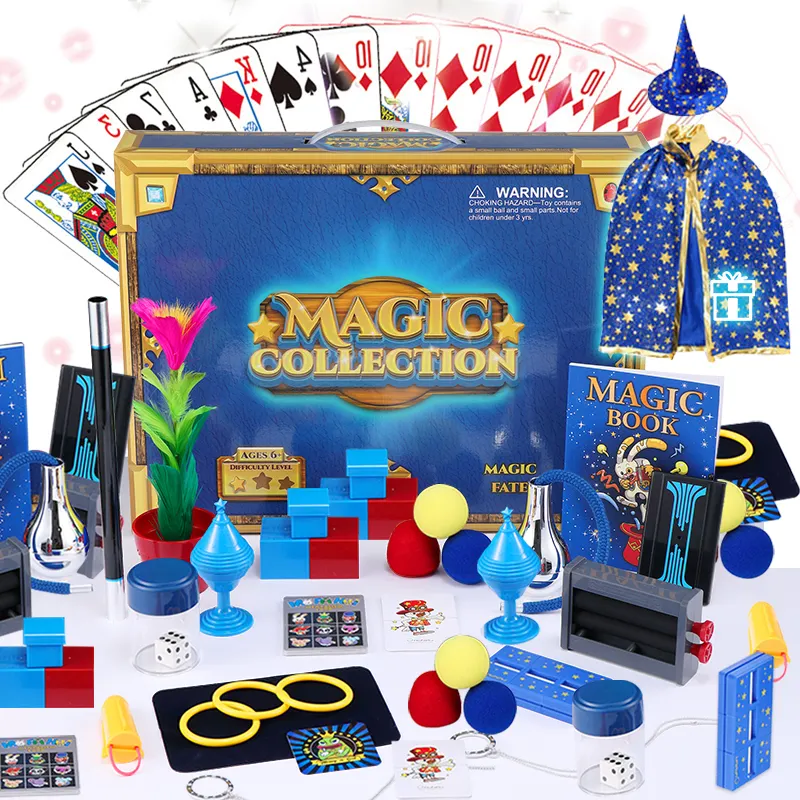 High Quality Kids Intelligence Game Toys-15 Kinds of Magic Trick Props Beginner Stage Disappear Features Made of Plastic