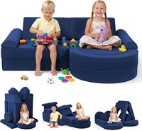 OEM/ODM Verspieltes, anpassbares, modulares, faltbares, weiches, bequemes Plüsch-Trainings-Kinder-Sofabett, multifunktionales Kindersofa
