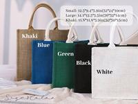 Sacs fourre-tout en toile de jute écologiques et réutilisables, personnalisables avec nom et logo, pour cadeaux, mariages, shopping, vente en gros