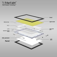 Boîte lumineuse LED sans fil double face pour commande, menu de restaurant, affichage publicitaire magnétique en acrylique, panneau d'affichage de menu d'hôtel noir CF9