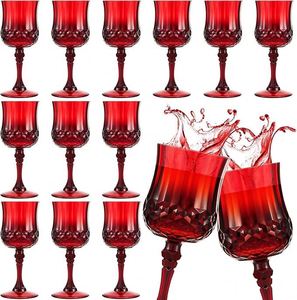 7OZ Purple Wine Plastic <b>Glasses</b>, Drinking Champagne <b>Glasses</b> Flutes <b>Crystal</b> Vintage Water Unbreakable Goblets for Wedding - Product Image 5