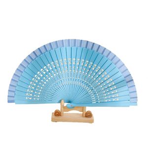 Éventail pliant classique en bambou Guansen, motif ange, art populaire espagnol, décoration intérieure écologique, vente en gros - Product Image 1