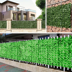 Rouleau de clôture végétale artificielle, écran d'intimité pour jardin, décoration murale extérieure, simulation de plantes en soie PE, lot multi-pièces - Product Image 4