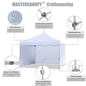 เต็นท์สำหรับใช้งานกลางแจ้งแบบหนาขนาด10*10ฟุตกันน้ำน้ำหนักเบาพับได้แบบเปิดเร็วขนาดใหญ่ - Product Image 5