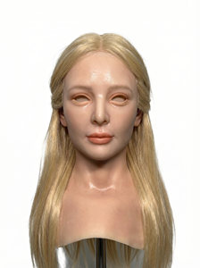 Máscara de Silicona Hiperrealista de Cabeza Completa para Mujer, para Cine, <span class=keywords><strong>Teatro</strong></span>, Acrobacias, Doble Uso, Sin Látex, Cubre Rostro Suave - Product Image 1