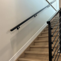 Supports d'escalier robustes en alliage de zinc LD-Metal, base carrée, finition laiton noir et nickel satiné, pour escaliers en bois