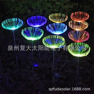 Solar Garden Fiber Optic Light Led Jellyfish Outdoor <b>Ground</b> <b>Stake</b> Water Resistant 2 Year Warranty - Product Image 4