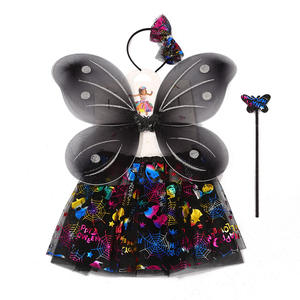 Costume da donna <span class=keywords><strong>con</strong></span> <span class=keywords><strong>ali</strong></span> d'angelo da fata vestiti da bambino <span class=keywords><strong>con</strong></span> gonna tutù e fascia per feste di compleanno Diwali - Product Image 6