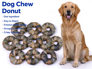 OEM ODM Factory Sale Premium Donut <b>Dog</b> Chews <b>Dog</b> Treats Pet Treats One Ingredient Natural Fish Skin Treats Omega-3 Digestive - Product Image 1