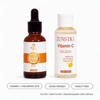 Sérum à la vitamine C en marque blanche, ensemble de soins naturels essentiels pour le visage à la vitamine C, sérum et essence faciale à la vitamine C