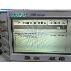 1 pièce Générateur de signal Keysight E8267d d'occasion 250 kHz à 20 GHz 100 44 testé - Product Image 4