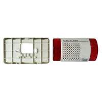 Alarma de evacuación contra incendios tipo rectangular IP TCP ABS, programable, con tono y volumen ajustables, sonido inteligente direccionable, estroboscópica, con sensor de movimiento PIR