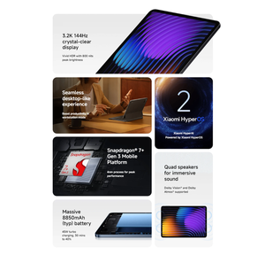 แท็บเล็ต XIAO MI Pad 7 รุ่นใหม่ หน้าจอ 11.2 นิ้ว ความละเอียด 3.2K 144Hz ชิปประมวลผล Snapdragon 7+ Gen 3 Octa-Core แบตเตอรี่ 8850mAh รองรับการชาร์จเร็ว 45W - Product Image 3