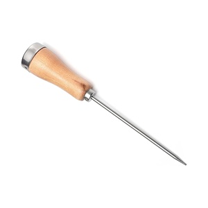 Stainless Steel <b>Ice</b> Pick Wooden Handle-<b>Reusable</b> Eco-Friendly Portable Cocktail Mixer Bar Tool for Kitchen Home Party Use - Product Image 1