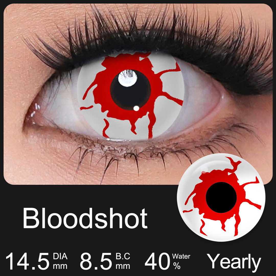 Yeux injectés de sang rouge