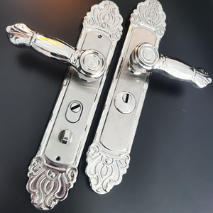 Serrure de porte mécanique en laiton massif 68 Center, design moderne, très vendue, antivol, poignée universelle, quincaillerie haut de gamme - Product Image 4