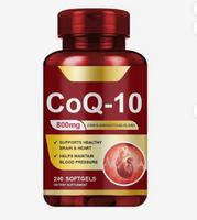 Private Label Vegan Hartgezondheid Ondersteuning Sinaasappel Smaak 100mg Co-enzym Q10 Softgel Capsules Antioxidanten Ondersteuning Celenergie