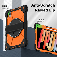 Étui robuste WESOROL pour Lenovo Xiaoxin Pro 13 Pro GT 13 Idea Tab Pro Gen 2 TB390 360 avec support, bandoulière et porte-stylo NoirOrange