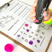 Marqueurs à points pour enfants d'école, non toxiques, lavables, logo personnalisé, 6 couleurs, marqueurs à points bingo pour enfants